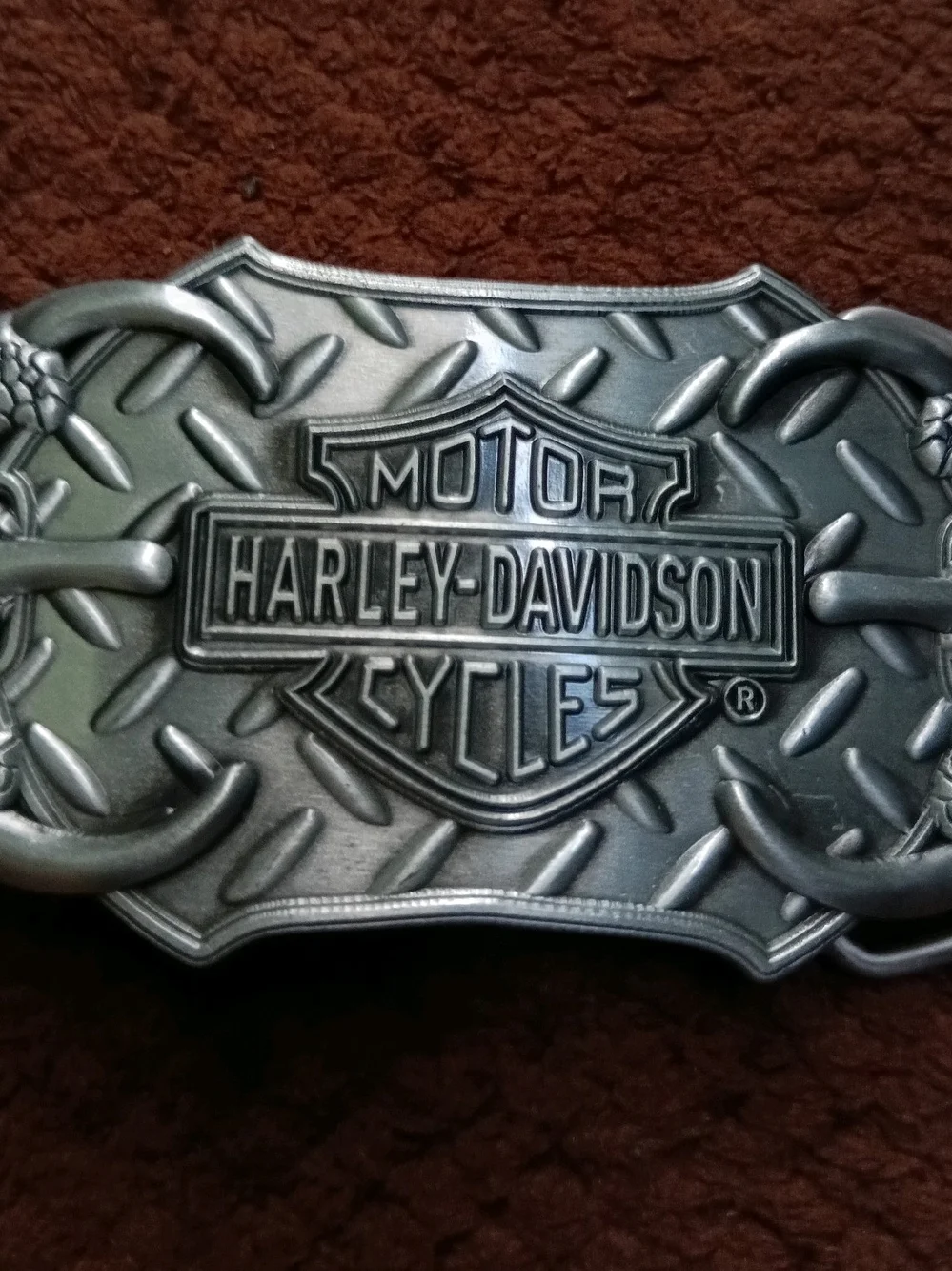 Harley-Davidson Pewter Shield & Eagle Talon Belt Buckle